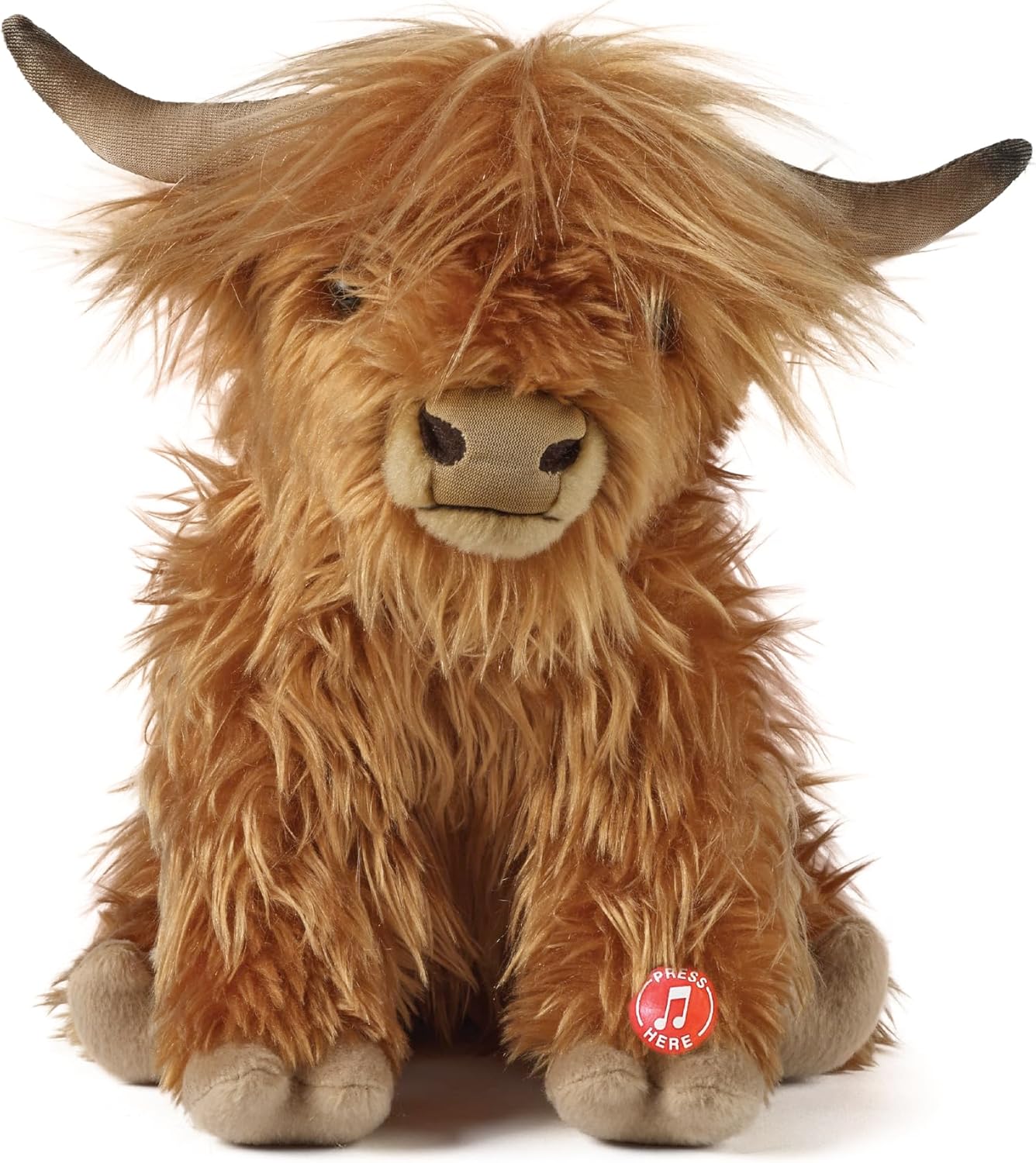 Highland Cow Plush w/ Sound | Eco-Friendly Farm Toy | Soft & Engaging