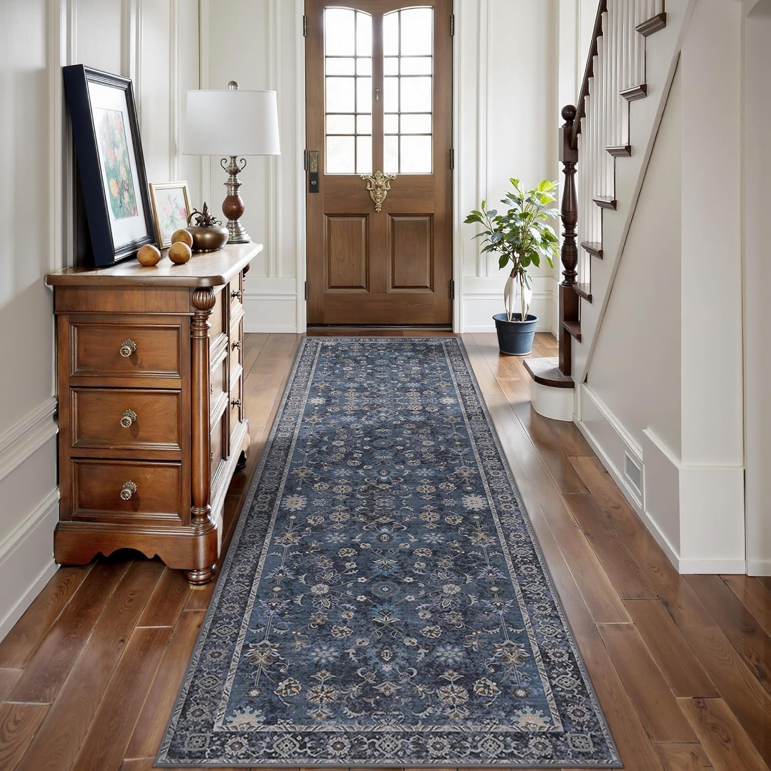 Tangsoo Runner Rug 2.6x8 Washable Carpet for Home Decor