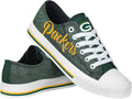 FOCO Ladies Team Logo Glitter Low Top Canvas Sneakers - Game Day Style