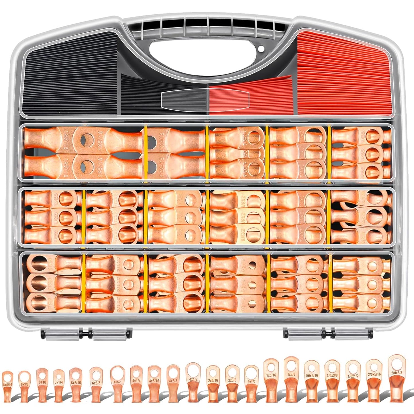 Twidec 230PCS Battery Cable Ends Kit for Heavy Duty Connections