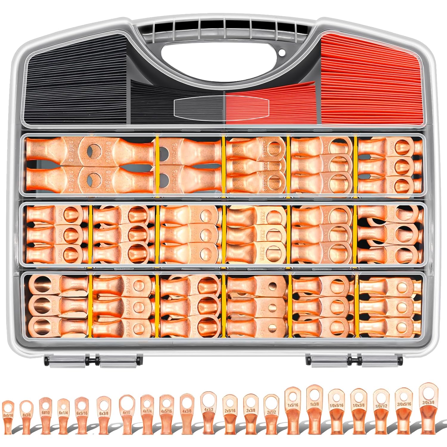 Twidec 230PCS Battery Cable Ends Kit for Heavy Duty Connections