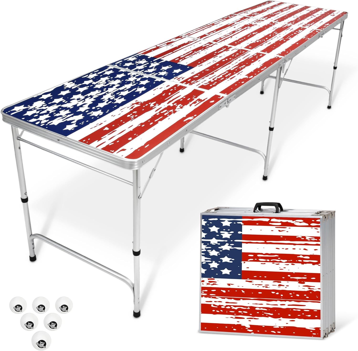 GoPong 8 Foot Portable Beer Pong Table for Ultimate Fun