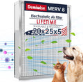 20x25x5 Washable Electrostatic Air Filter MERV 8 - Reusable Lifetime