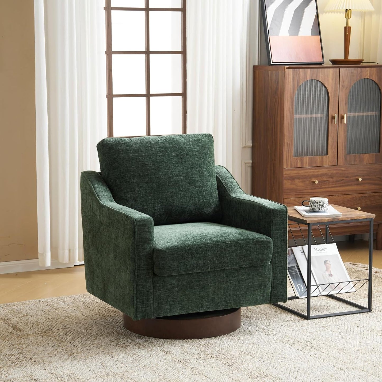 Swivel Accent Chair, Mid-Century Charm
