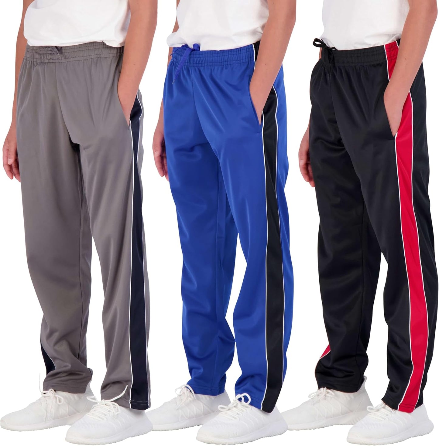 Boys' Fleece-Lined Sweatpants with Pockets for Active Wear