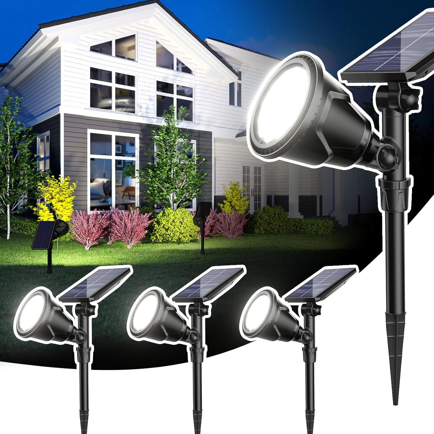 ROSHWEY Solar Outdoor Lights for Pathway and Garden Use