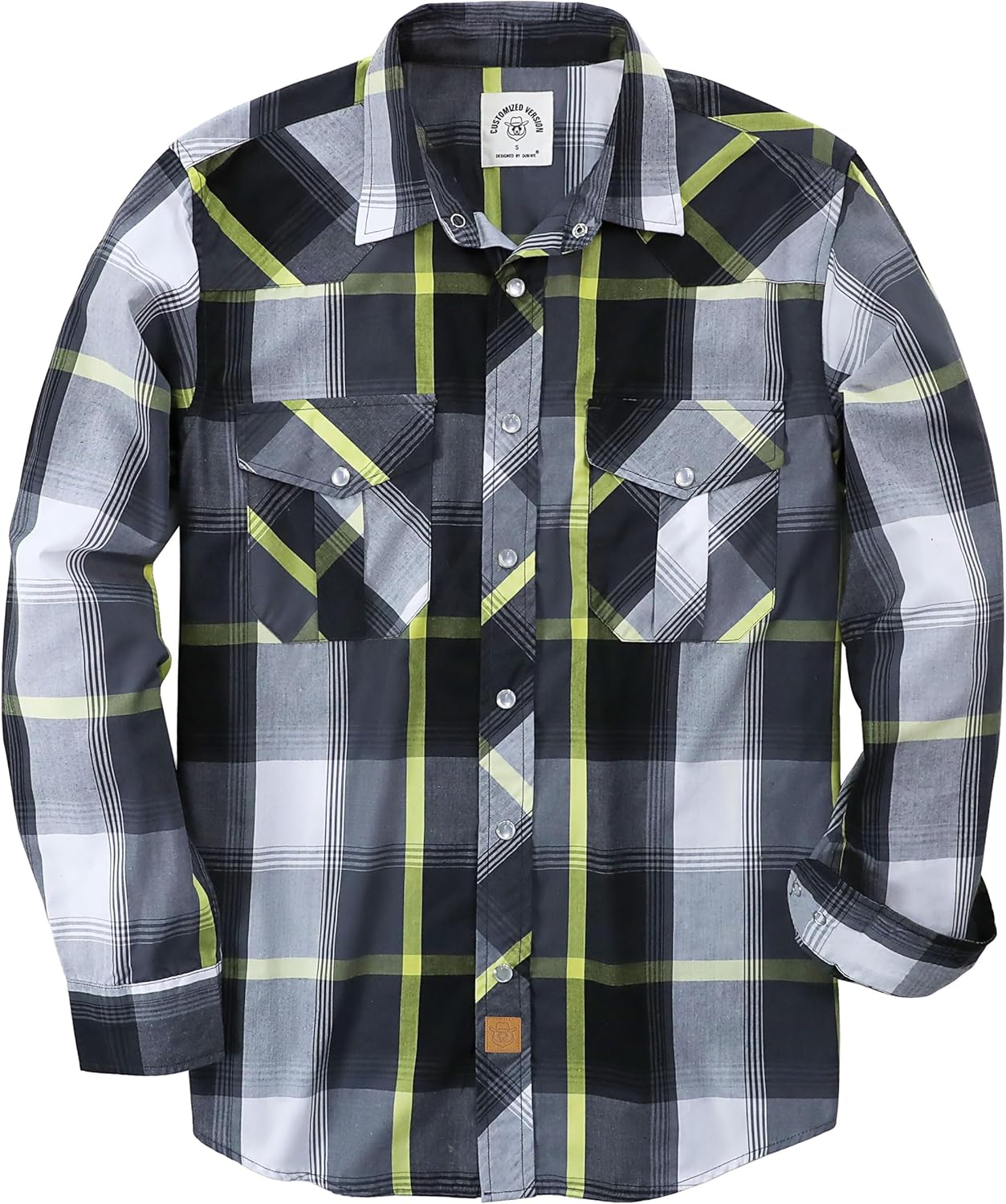 Dubinik Pearl Snap Shirts for Men: Vintage Casual Plaid Style