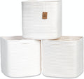 NaturalCozy 13 Inch Cube Storage Bins for Organizing Toys