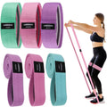 Fabric Resistance Bands for Working Out for Women and Men - 6pcs Long