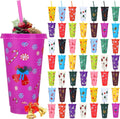 50 Pcs 24oz Christmas Cup Bulk Gift Tumbler with Straw and Lid