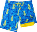 SURF CUZ Mens Swim Trunks with Compression Liner - Quick Dry 7in Our
