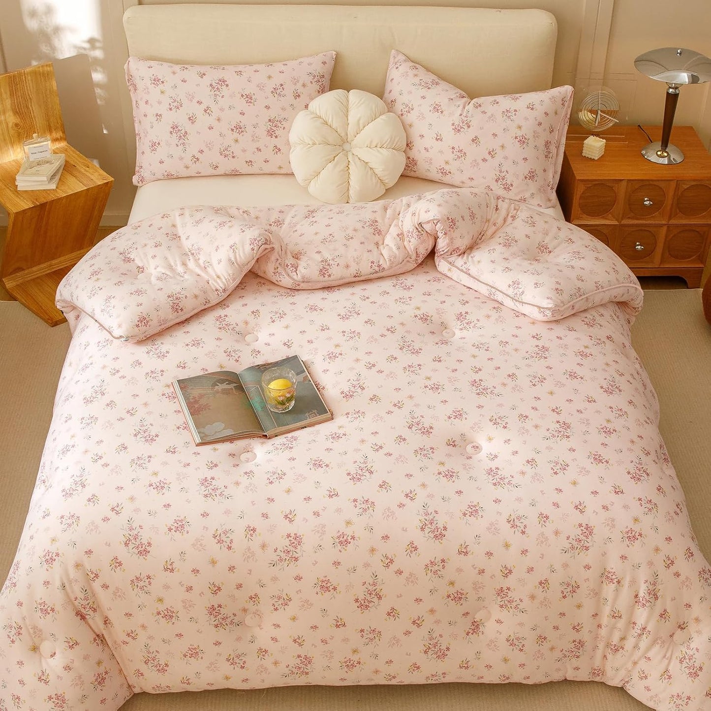 MorroMorn Pink Comforter Twin Set - Soft, Fluffy Bedding for Kids