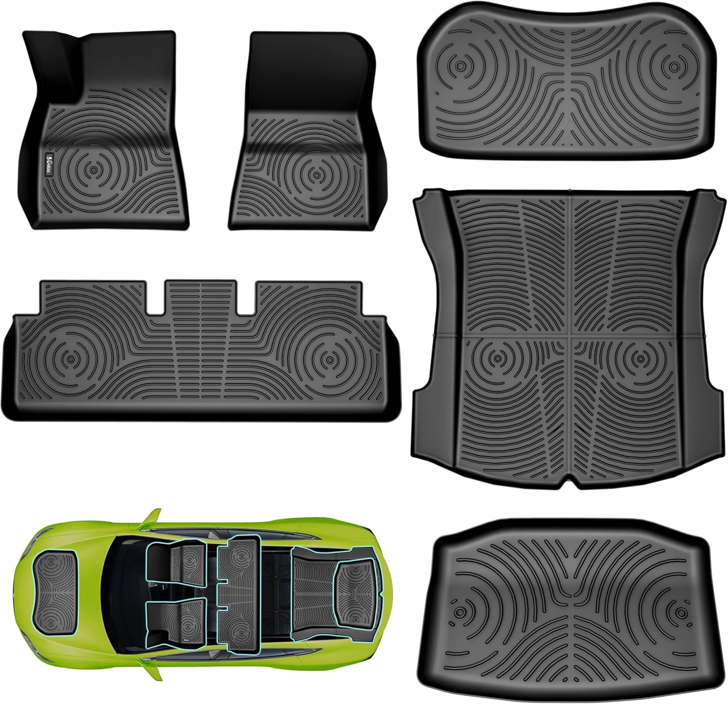 KARPAL Floor Mats for Tesla Model 3 (2021-2023) - All-Weather