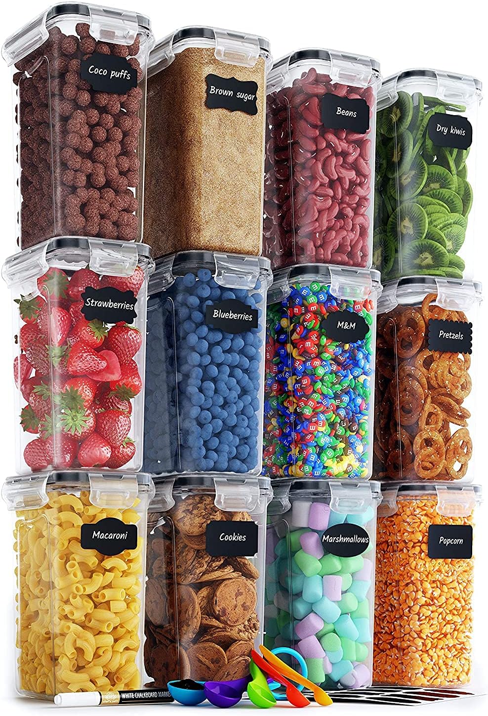 Airtight Food Storage Containers by Chef's Path - Set of 12