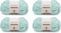 Chunky Heather Solid Yarn 4 Pack - Super Bulky Gauge 6 Aqua