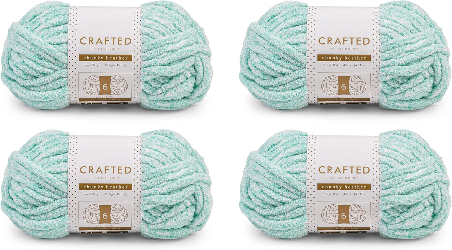 Crafted By Catherine Chunky Heather Solid Yarn - Perfect for Projects