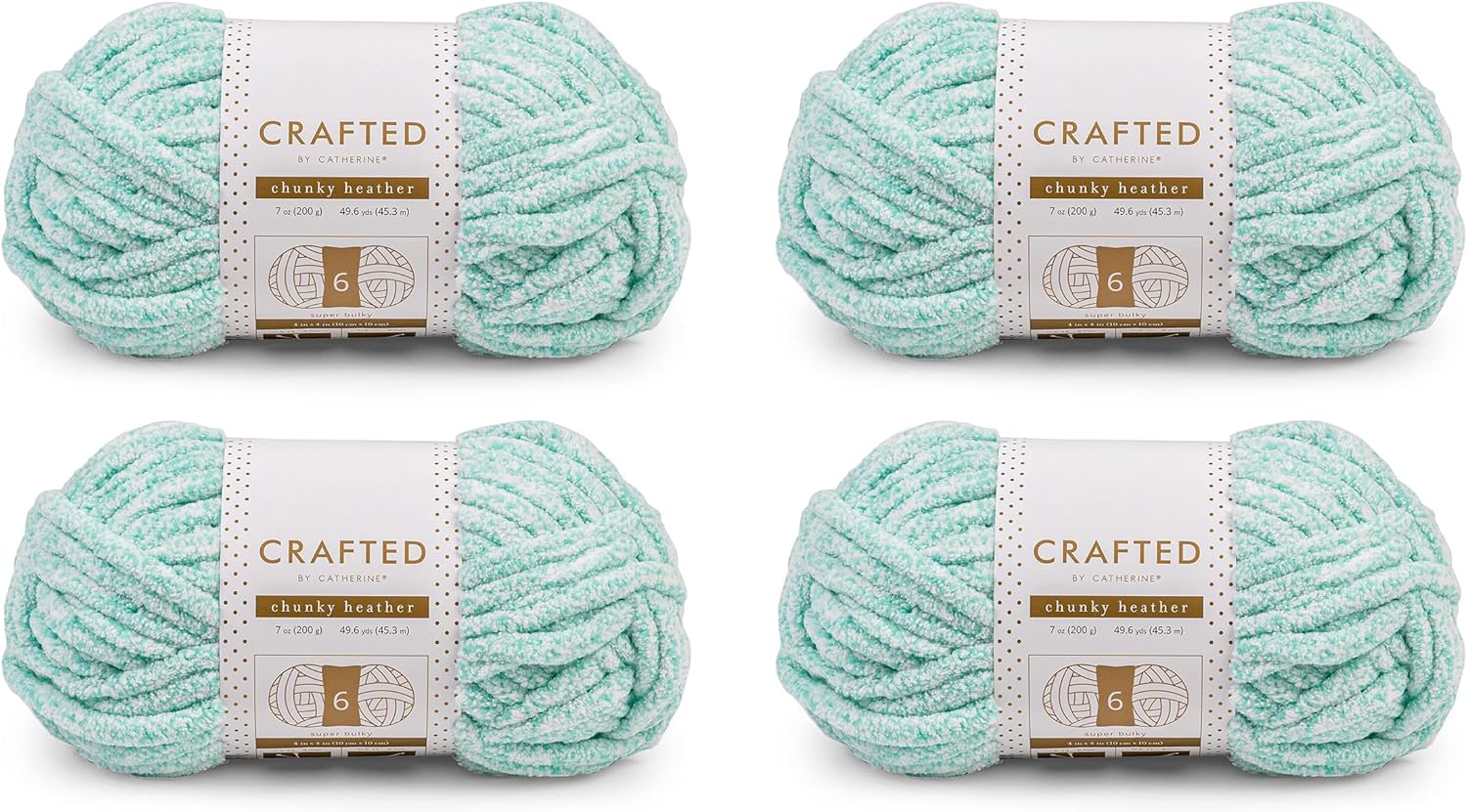 Crafted By Catherine Chunky Heather Solid Yarn - Perfect for Projects