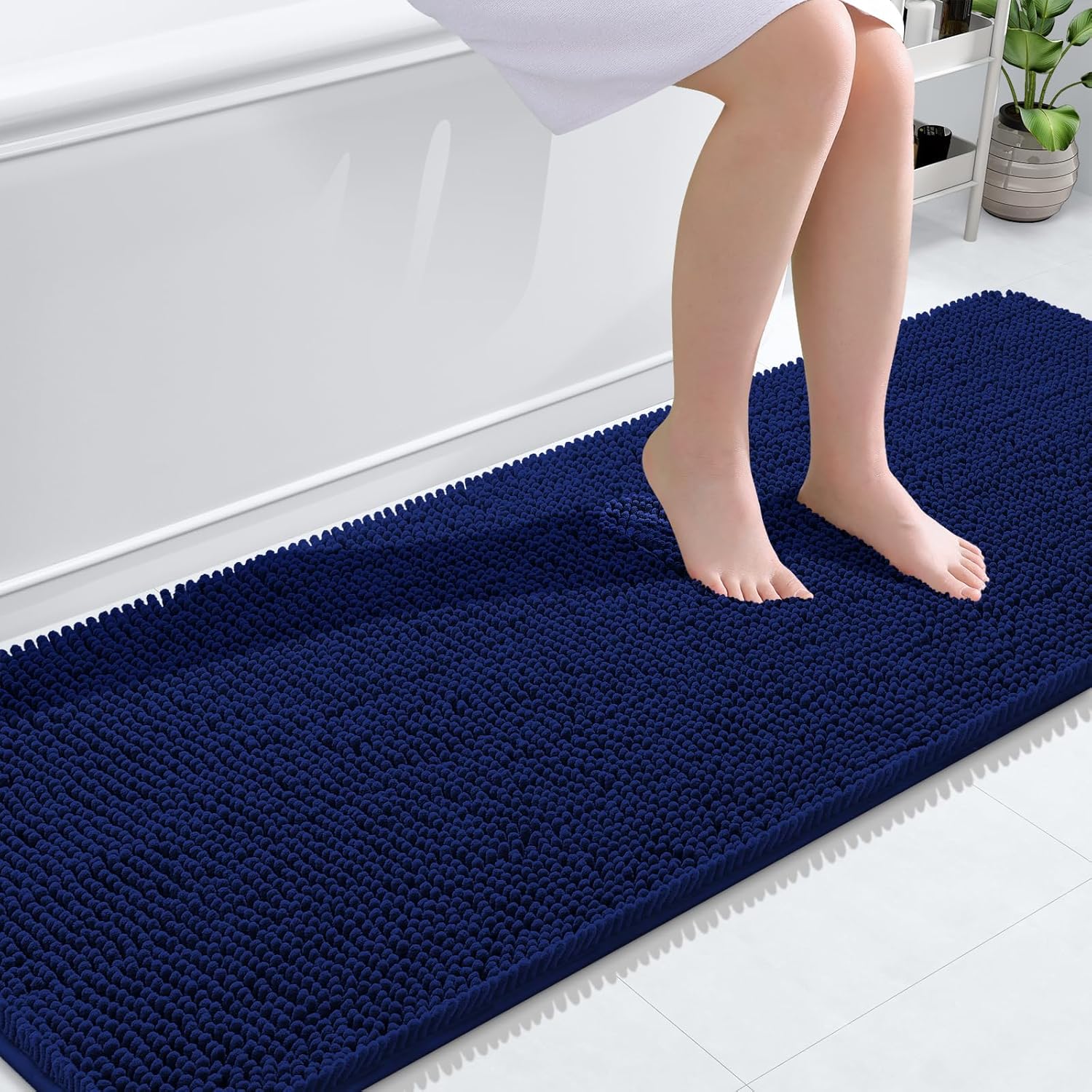 OLANLY Extra Soft Chenille Bath Rugs 70x24 for Ultimate Comfort