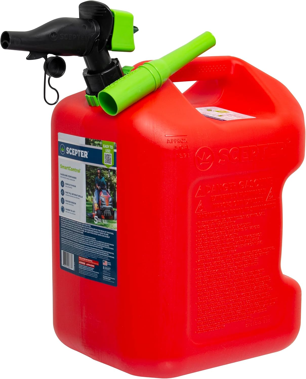 Scepter FSCG552 5 Gallon Fuel Container with Spill Proof Spout