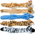 Squeaky No Stuffing Dog Toy Set - Crinkle Squeak 5 Pack