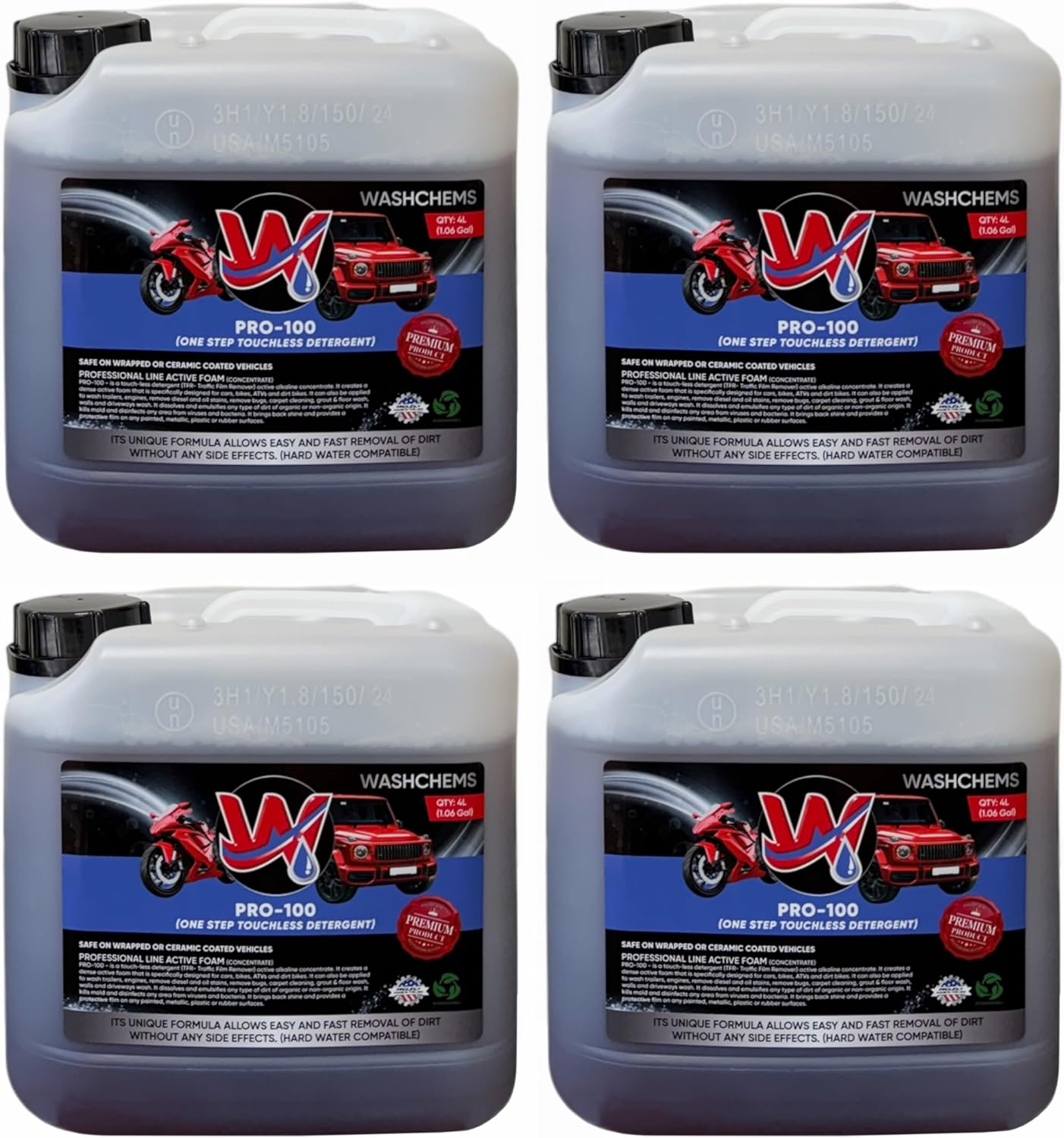 Wash Chems Pro 100 Touchless Car Wash Detergent Soap Concentrate