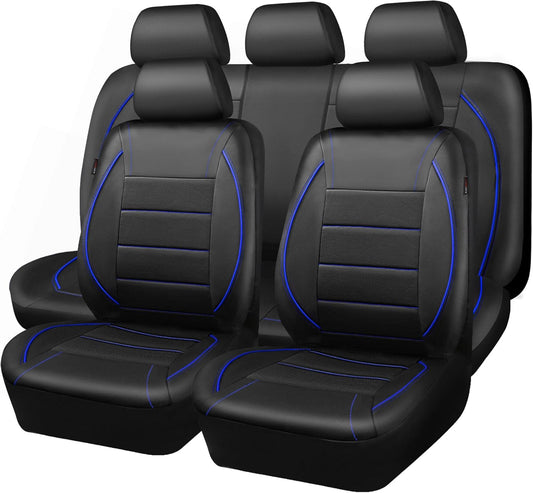 CAR PASS Universal FIT Piping Leather Car Seat Cover for SUVs