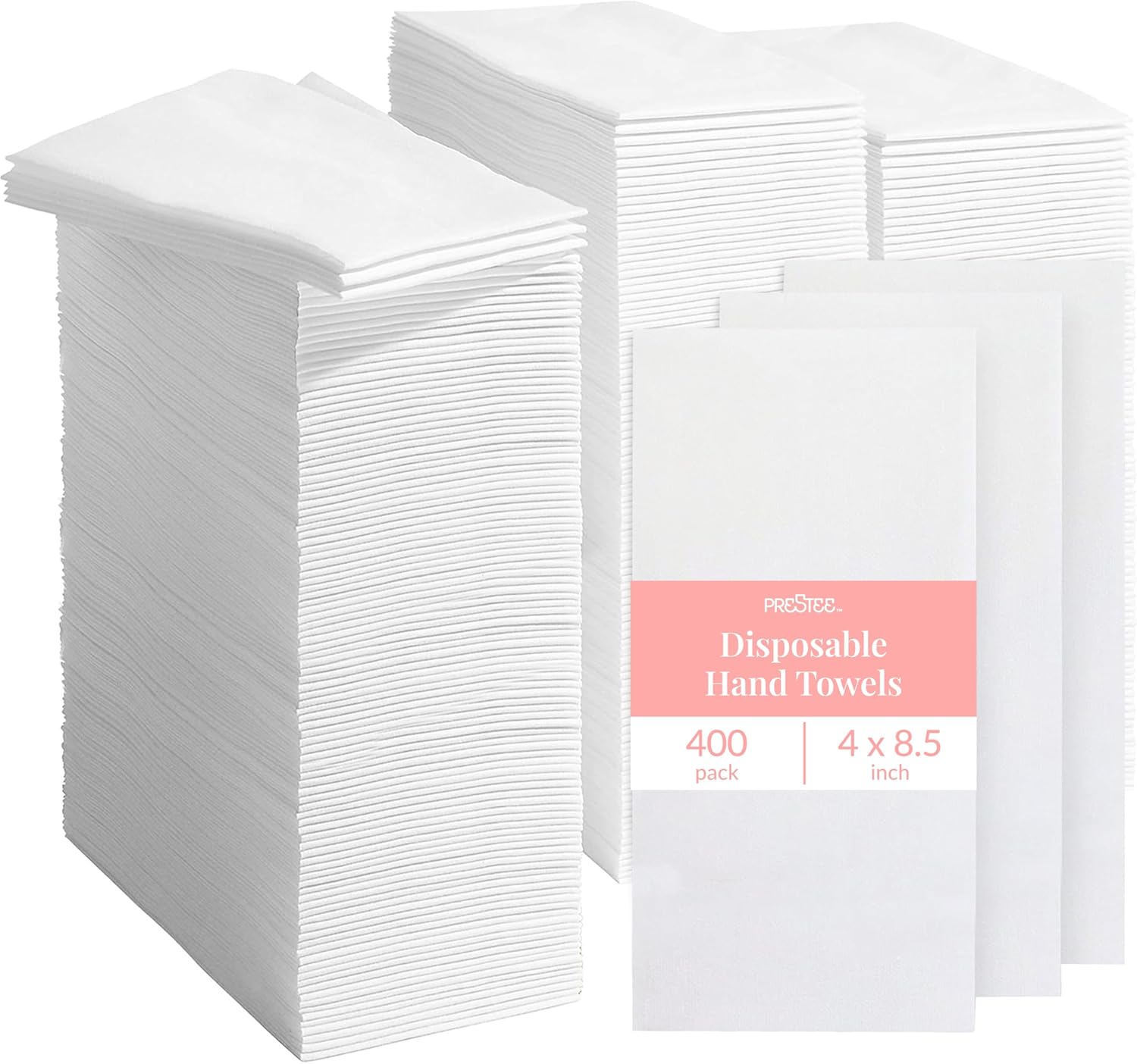 Prestee 400 Linen Feel Disposable Paper Hand Towels for Events