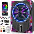 1200W 10ft Slim Under Seat Car Subwoofer - RGB Beat Lighting