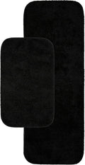 Garland Rug Traditional Nylon Washable Black 2 Bath Rugs - Soft