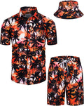 Summer Ready Men's Hawaiian Shirt and Shorts Set by TUNEVUSE