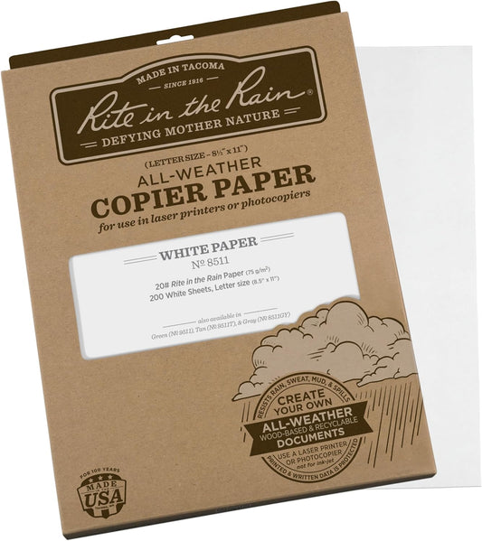 Rite in the Rain Weatherproof Copier Paper for All Conditions