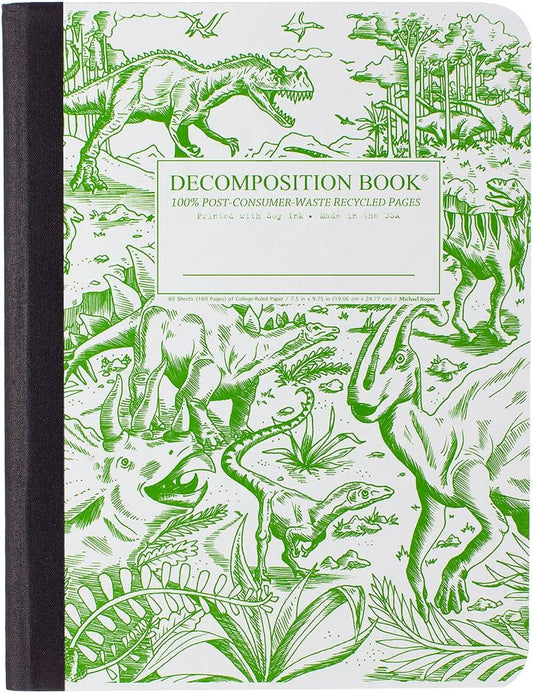 100% Recycled Dino Notebook - Eco-Friendly & Stylish!