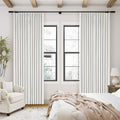 90 Inch Linen Blackout Curtains Pinch Pleated - Two-Layer Thermal