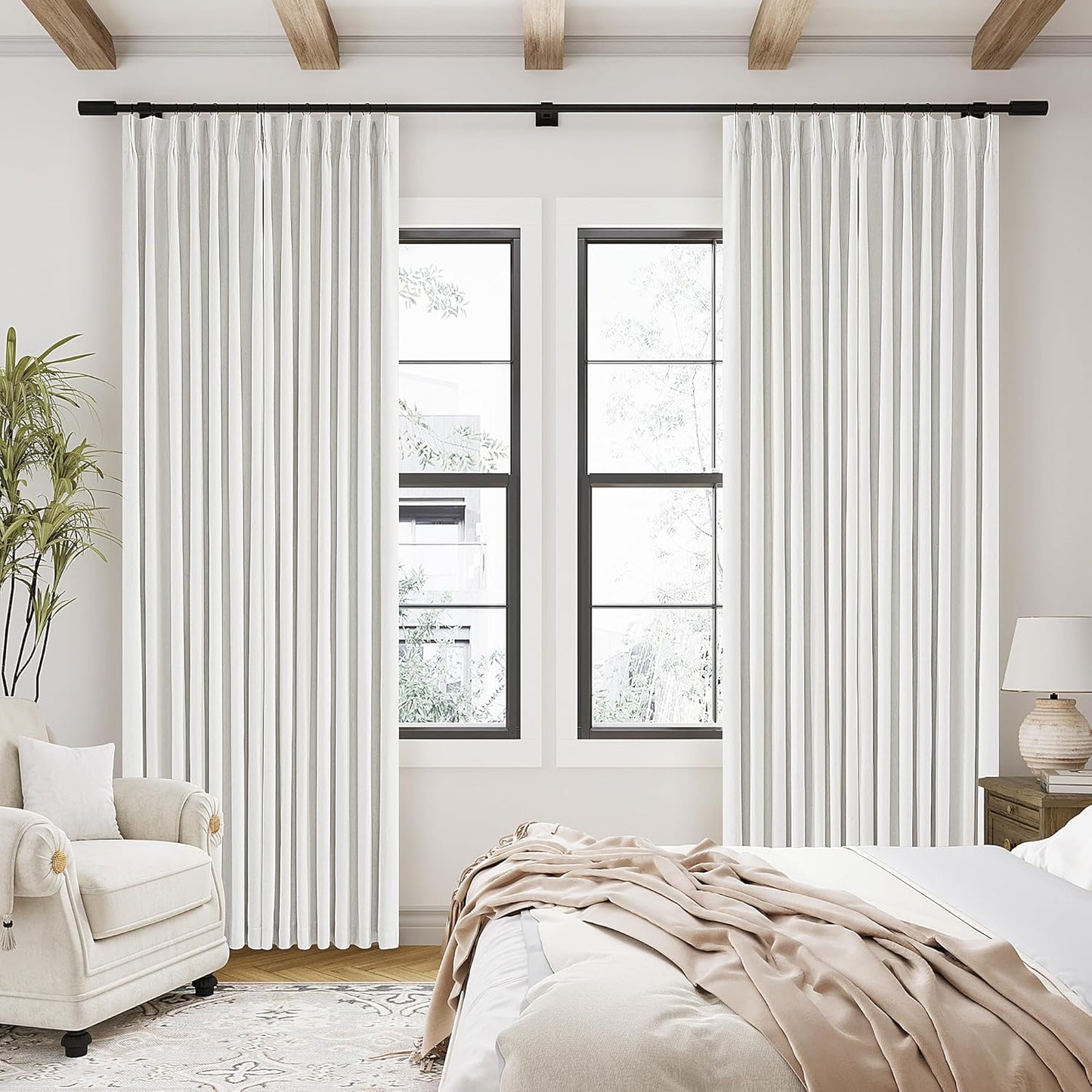 90 Inch Blackout Curtains Pinch Pleated Thermal Noise Reduction