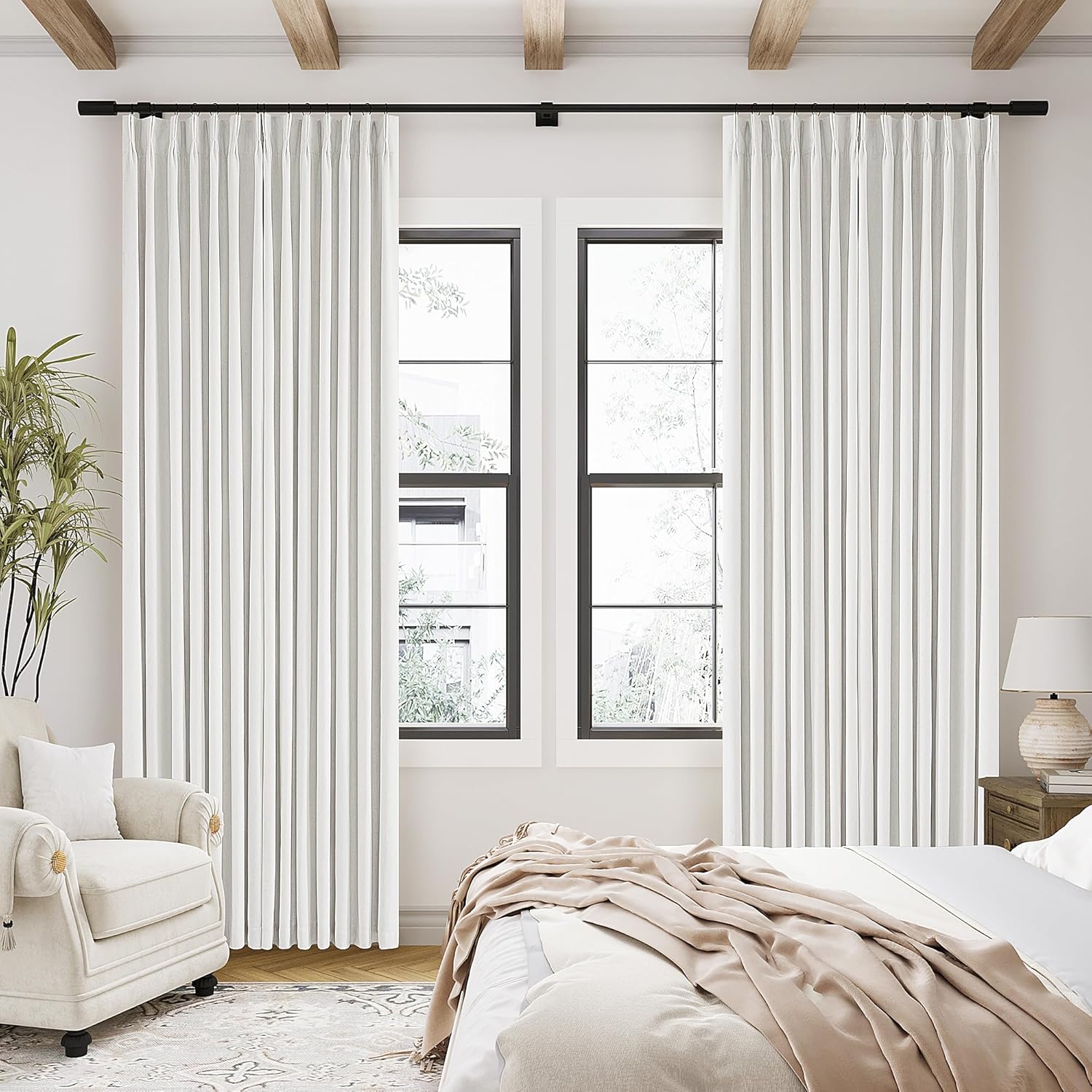 90 Inch Blackout Curtains Pinch Pleated Thermal Noise Reduction