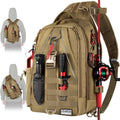 Fishing Backpack Tackle Sling Bag for Men and Women - Rod Holder Pack