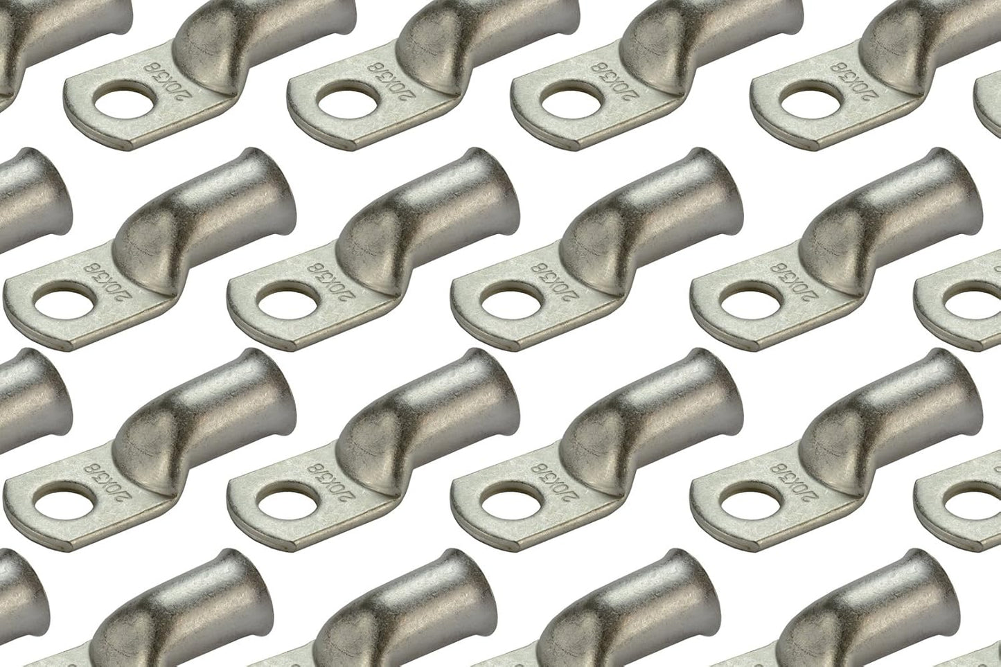 TEMCo 25 Pack Tinned Copper Welding Battery Cable Ends for Durability
