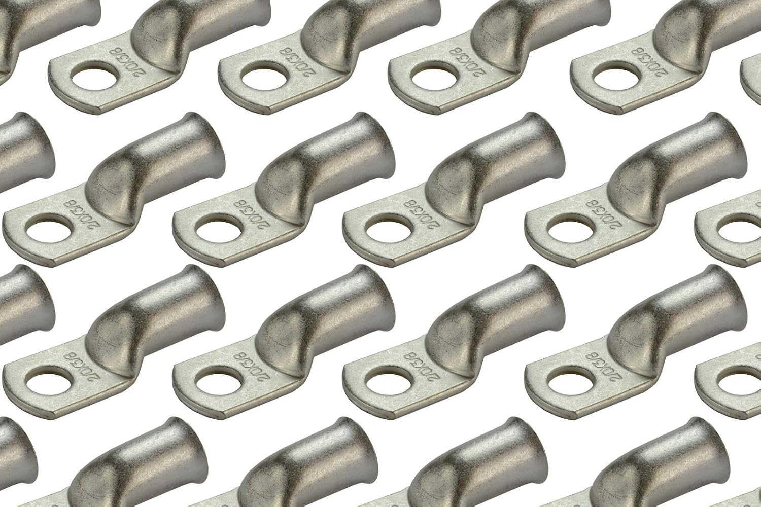 TEMCo 25 Pack Tinned Copper Welding Battery Cable Ends for Durability