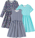 Toddler Girl Floral Skater Multipack Dresses 3-Pack - Soft