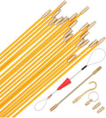 25FT Fiberglass Running Electrical Wire Fish Tape Kit - Durable 25ft