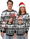 Family Matching Christmas Sweater with Elk Print for Everyone