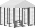 Outdoor Dog Kennel 5.9ft x 5.9ft x 6ft - Spacious Covered Run