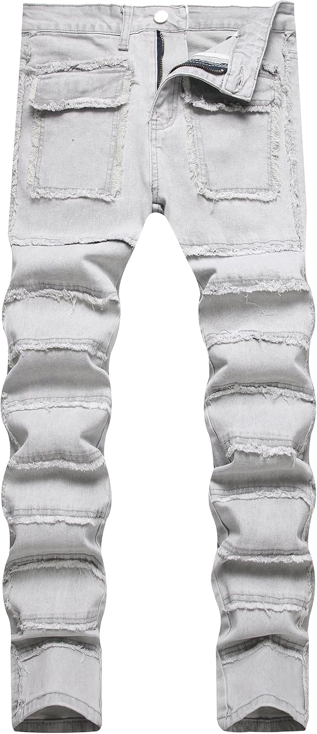 JUNBAOSS Men's Slim Fit Jeans Stretch Ripped Skinny Jeans Review