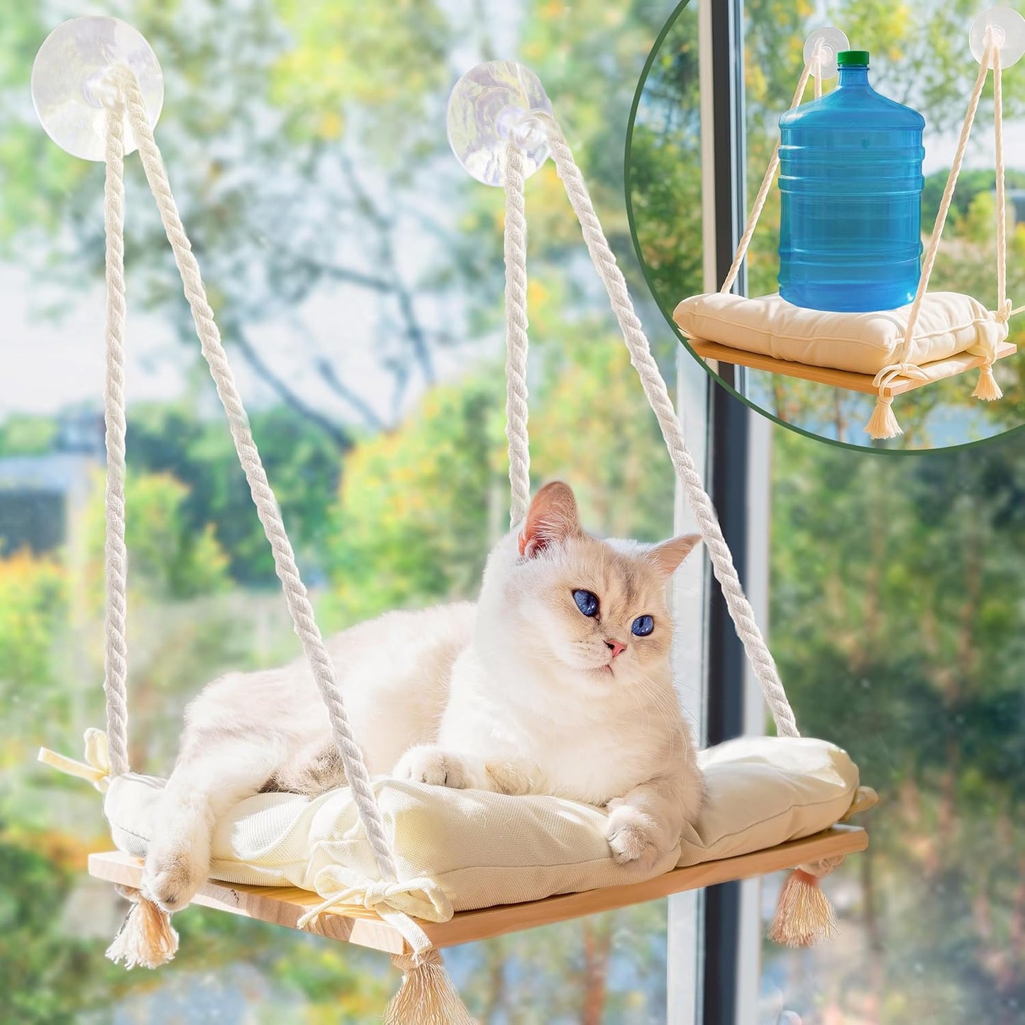 Cat Window Perch with Industrial-Grade Suction Cups for Cats