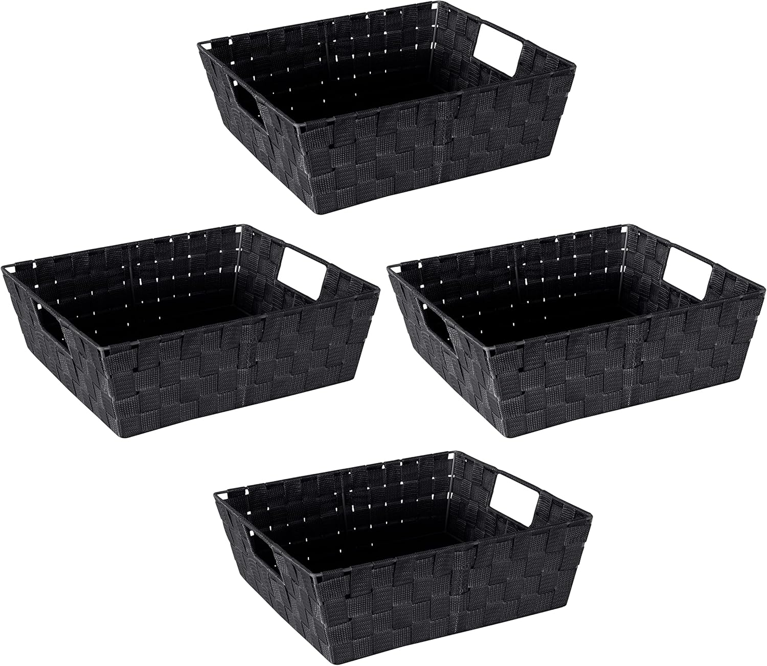 Simplify Large Shelf Woven Strap Tote for Stylish Organization