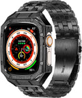 Stainless Steel Watch Case with Bands Compatible with Apple Watch 49mm