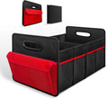 Car Trunk Organizer Cargo Organizer Large with Red Pockets - Durable