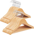 Kids Wooden Hangers 20 Pack - Solid Wood Child Coat Hangers