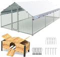 Quictent Large Metal Chicken Coop Run with Nesting Box - Walk-in