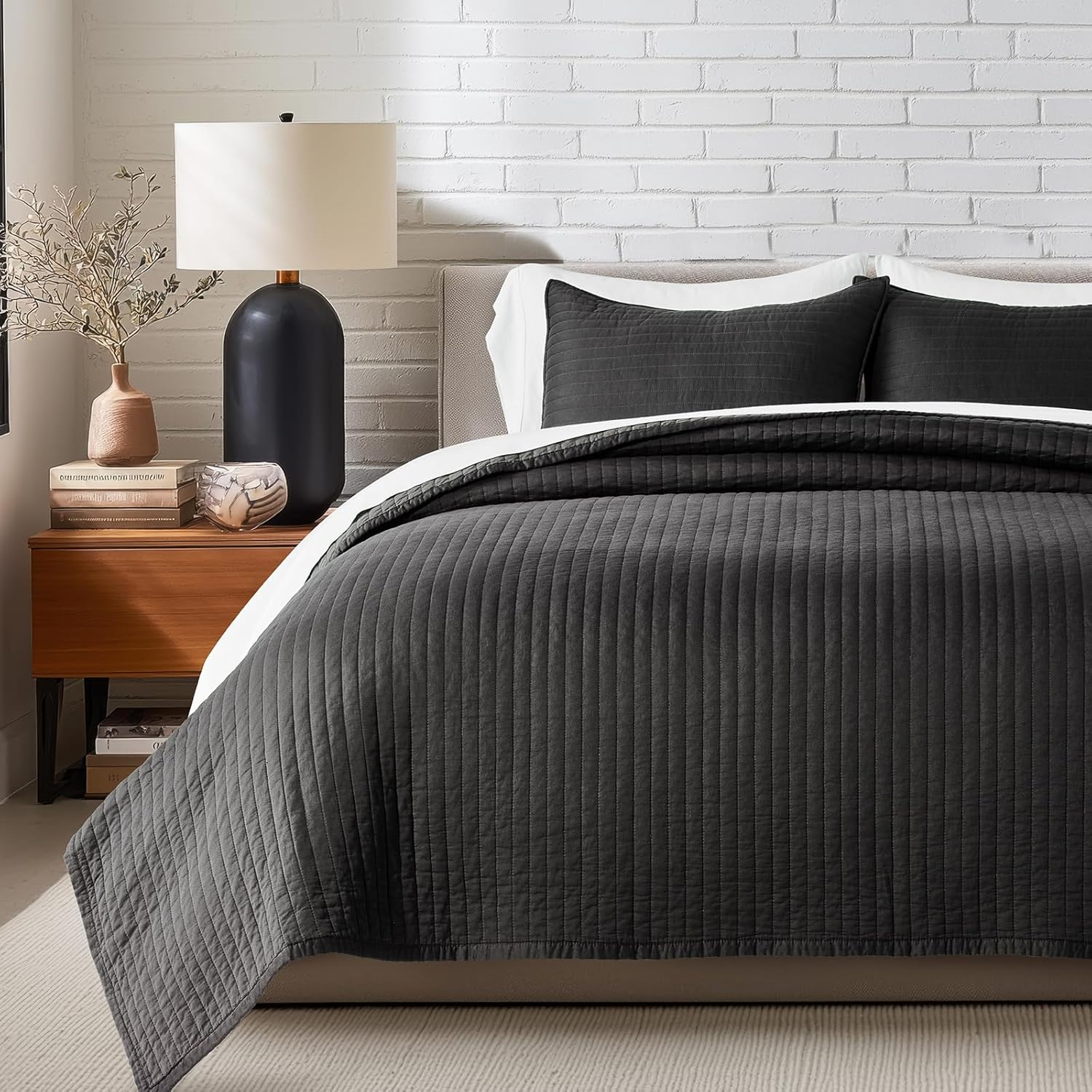 EVERGRACEHOME Cotton Sateen Quilt Set for Timeless Elegance